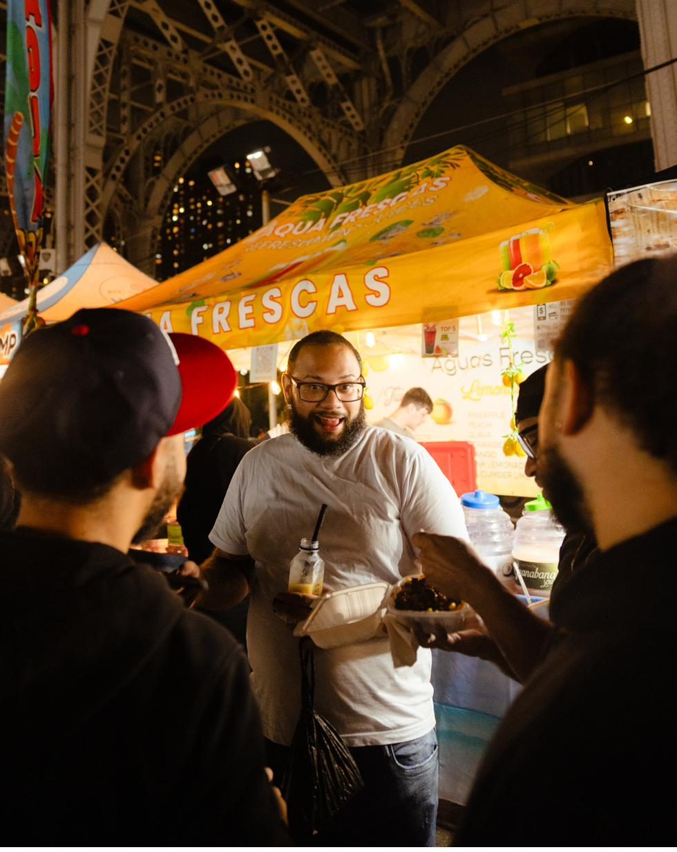 Aguas frescas vendor stand